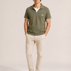 Men's Open-Placket Gucci Polo Shirt
