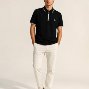 Men's Signature Armani Trim Polo Shirt